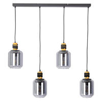 PENDELLEUCHTE 78/25/60 cm    - Grau, Design, Glas (78/25/60cm) - Globo