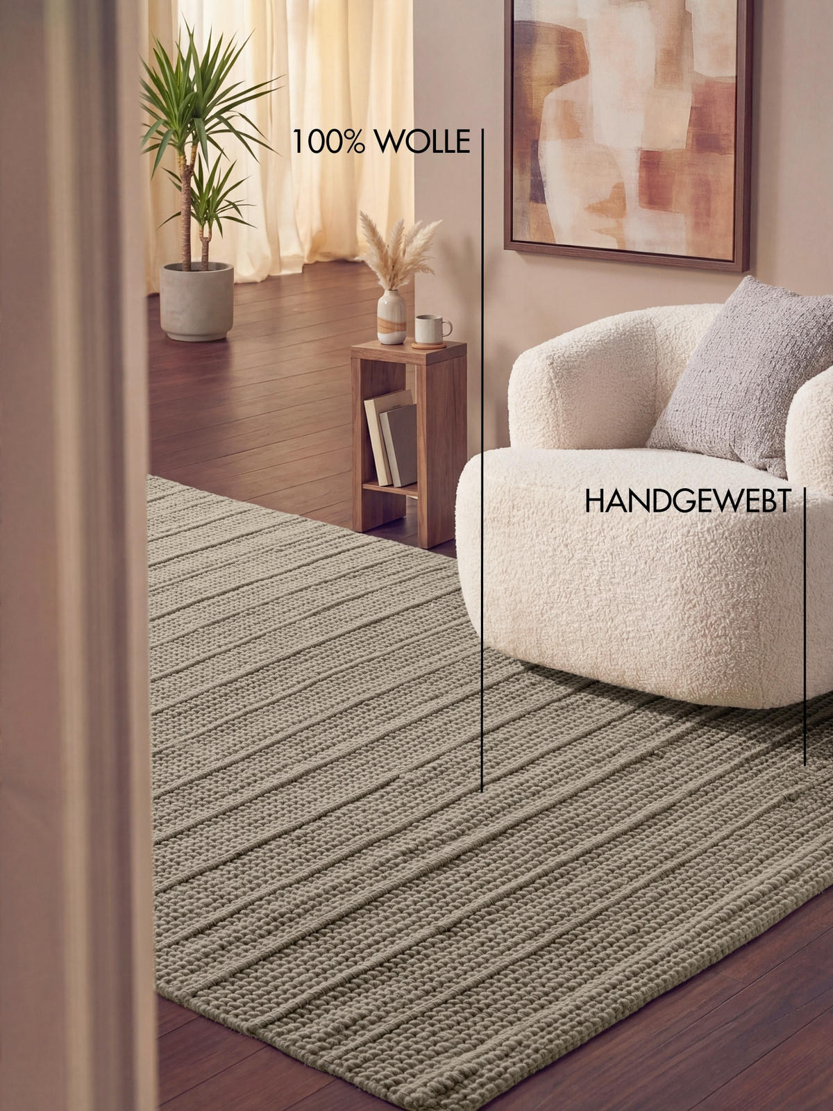 WOLLTEPPICH 120/170 cm Camden Grau rechteckig  - Grau, KONVENTIONELL, Textil (120/170cm) - Ted Baker