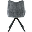 STUHL  in Eisen Chenille Metall, Textil  - Schwarz/Grau, Design, Textil/Metall (55/89/61cm) - Ambia Home