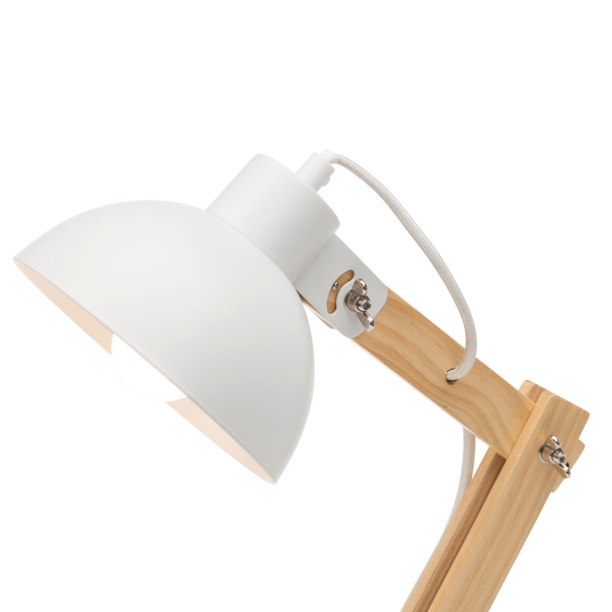 TISCHLEUCHTE - Weiss, Natur, Holz/Metall (41,5/16/32cm) - Brilliant