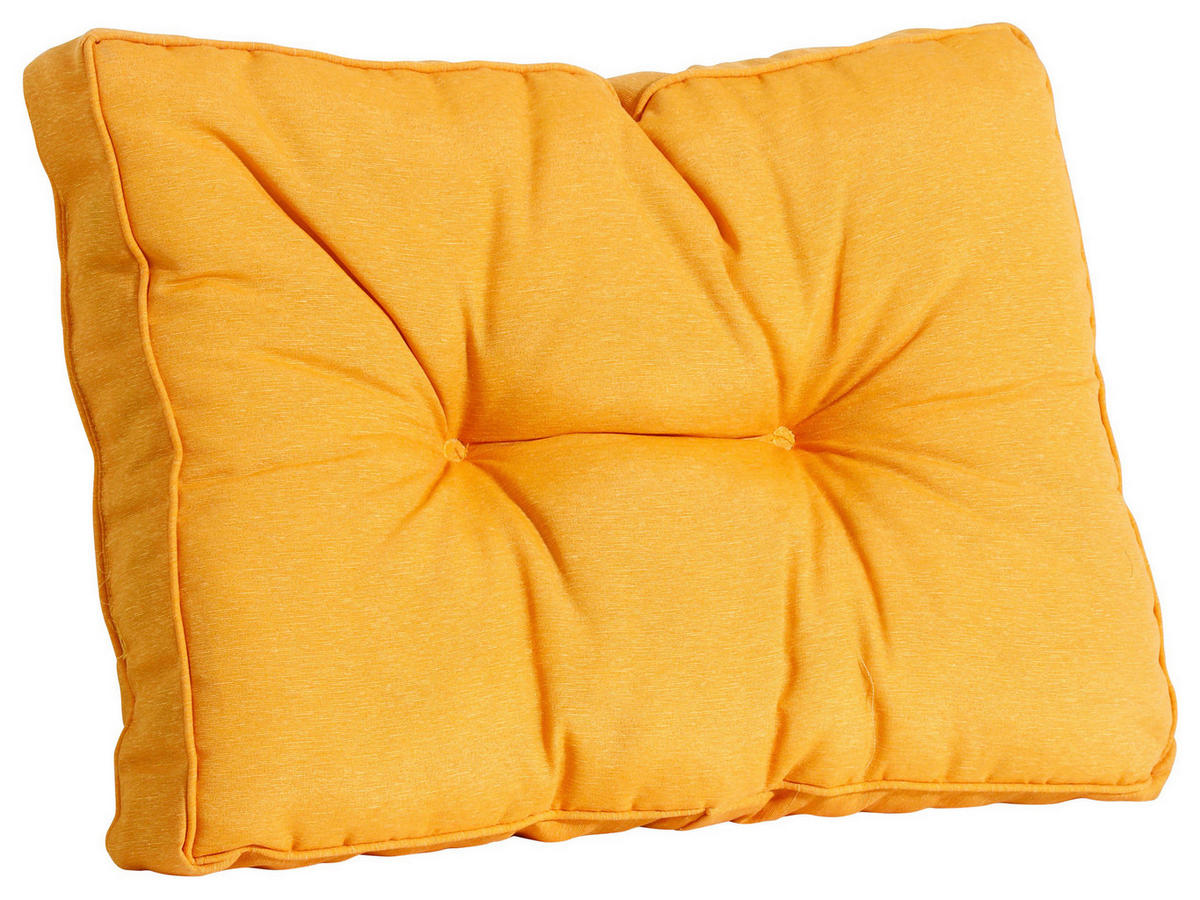 RÜCKENKISSEN  - Gelb, Basics, Textil (60/43/8cm)