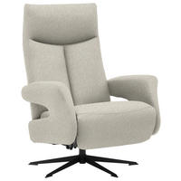 RELAXSESSEL in Textil Beige  - Beige/Schwarz, Design, Textil/Metall (74/105/82cm) - Welnova