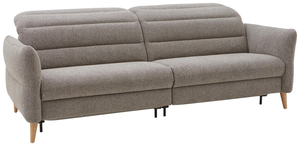 KÉTÜLÉSES KANAPÉ textil szürkésbézs  - szürkésbézs, Konventionell, textil/fa (234-262/84/112cm) - Dieter Knoll