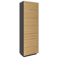 GARDEROBENSCHRANK  in  - Wildeiche/Anthrazit, Natur, Holz/Holzwerkstoff (64cm) - Dieter Knoll