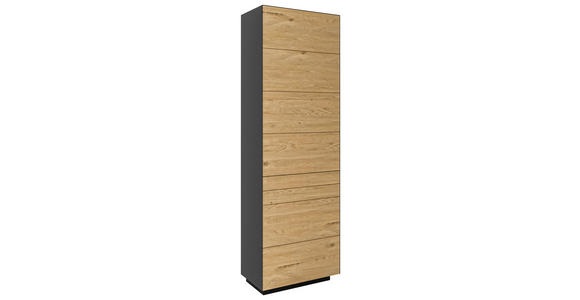 GARDEROBENSCHRANK  in  - Wildeiche/Anthrazit, Natur, Holz/Holzwerkstoff (64cm) - Dieter Knoll