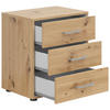 NACHTSCHRANK  - Silberfarben/Grauweiß, Basics, Holzwerkstoff/Kunststoff (50/54/35cm)