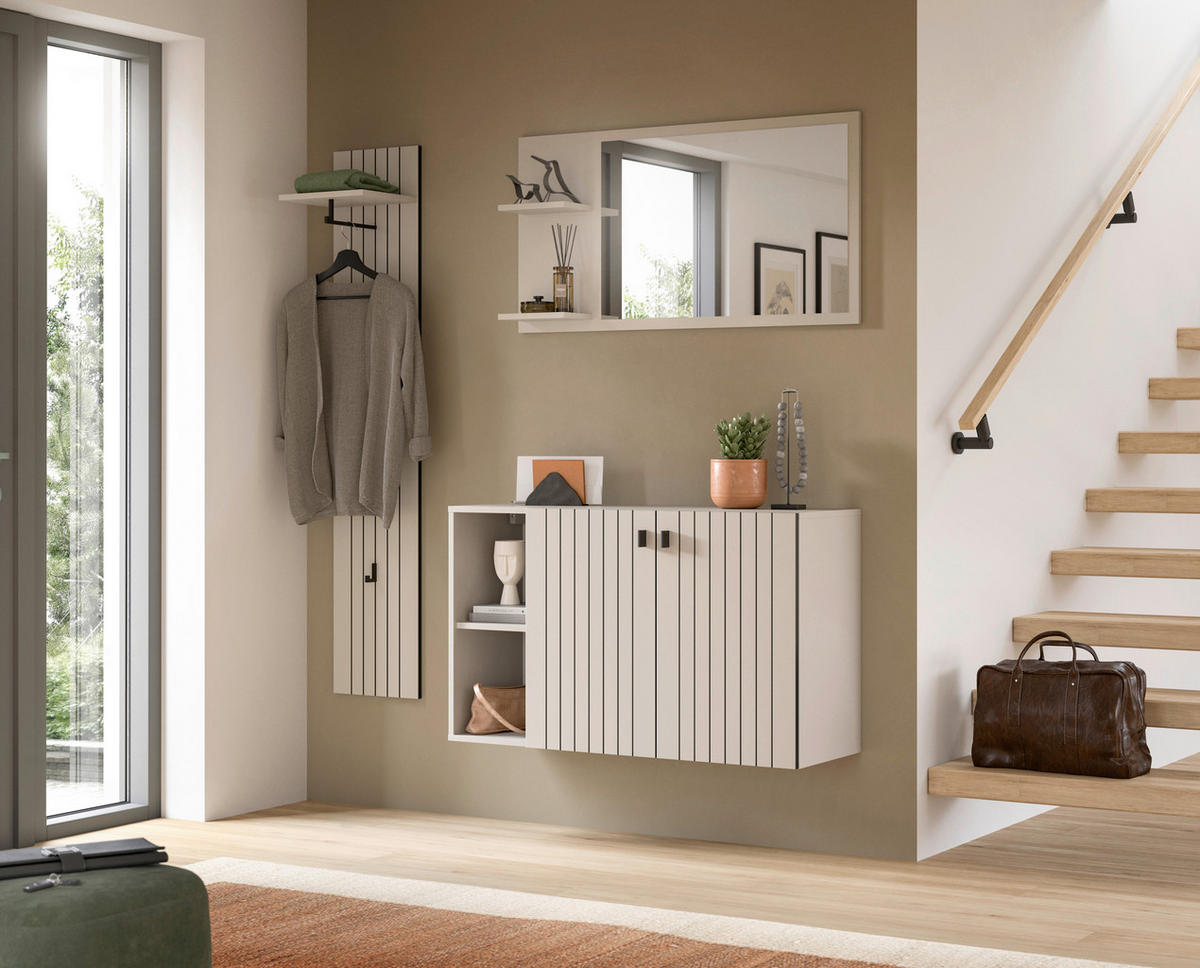 GARDEROBE 3-teilig  in 152/192/37 cm  - Kaschmir, Design, Holzwerkstoff (152/192/37cm) - MID.YOU