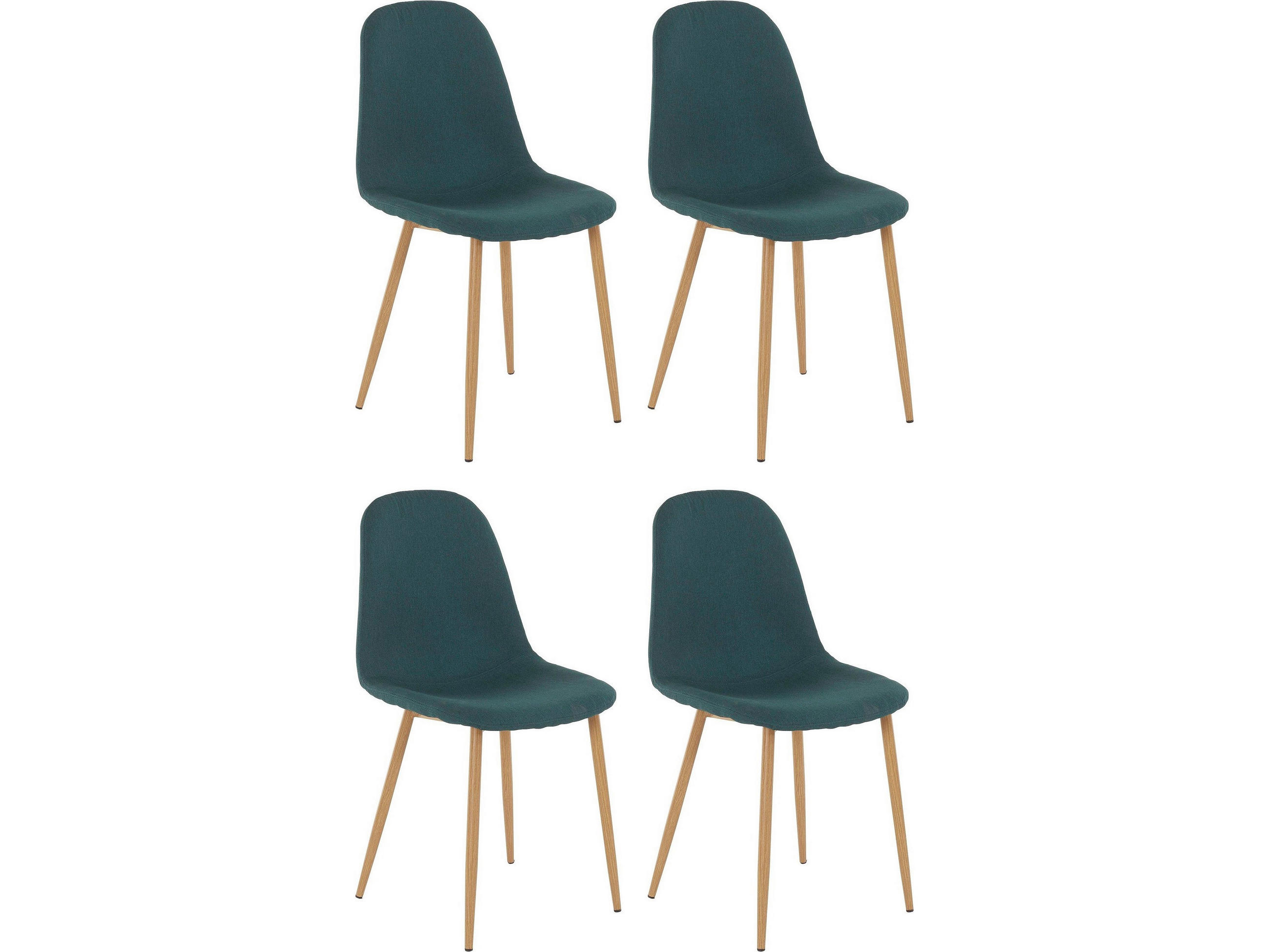 Mid.you Stuhl-Set Miller Dunkelgrün 44x87x52 cm