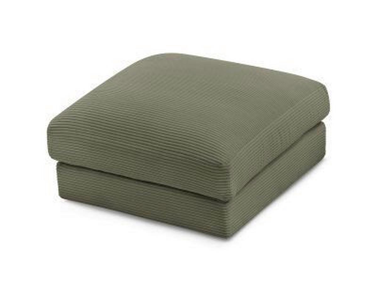 HOCKER LEONARD Cord Hellgrün  - Schwarz/Hellgrün, MODERN, Kunststoff/Textil (86/43/86cm)