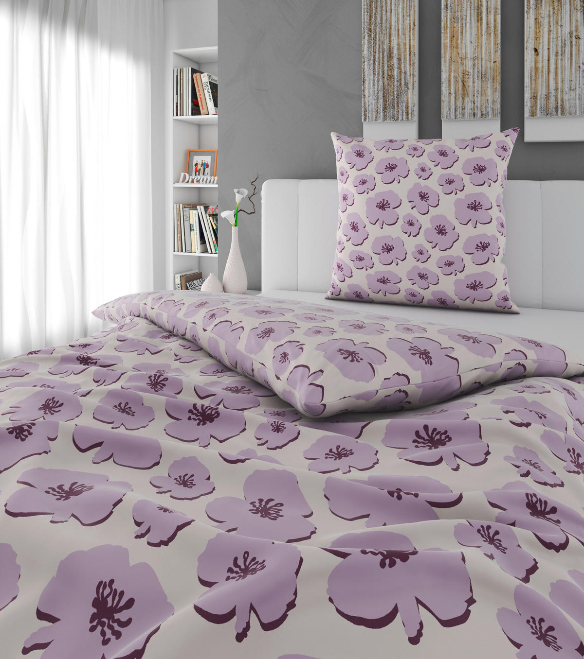 BETTWÄSCHE Satin 135/200 cm  - Lila, Textil (135/200cm) - Esposa