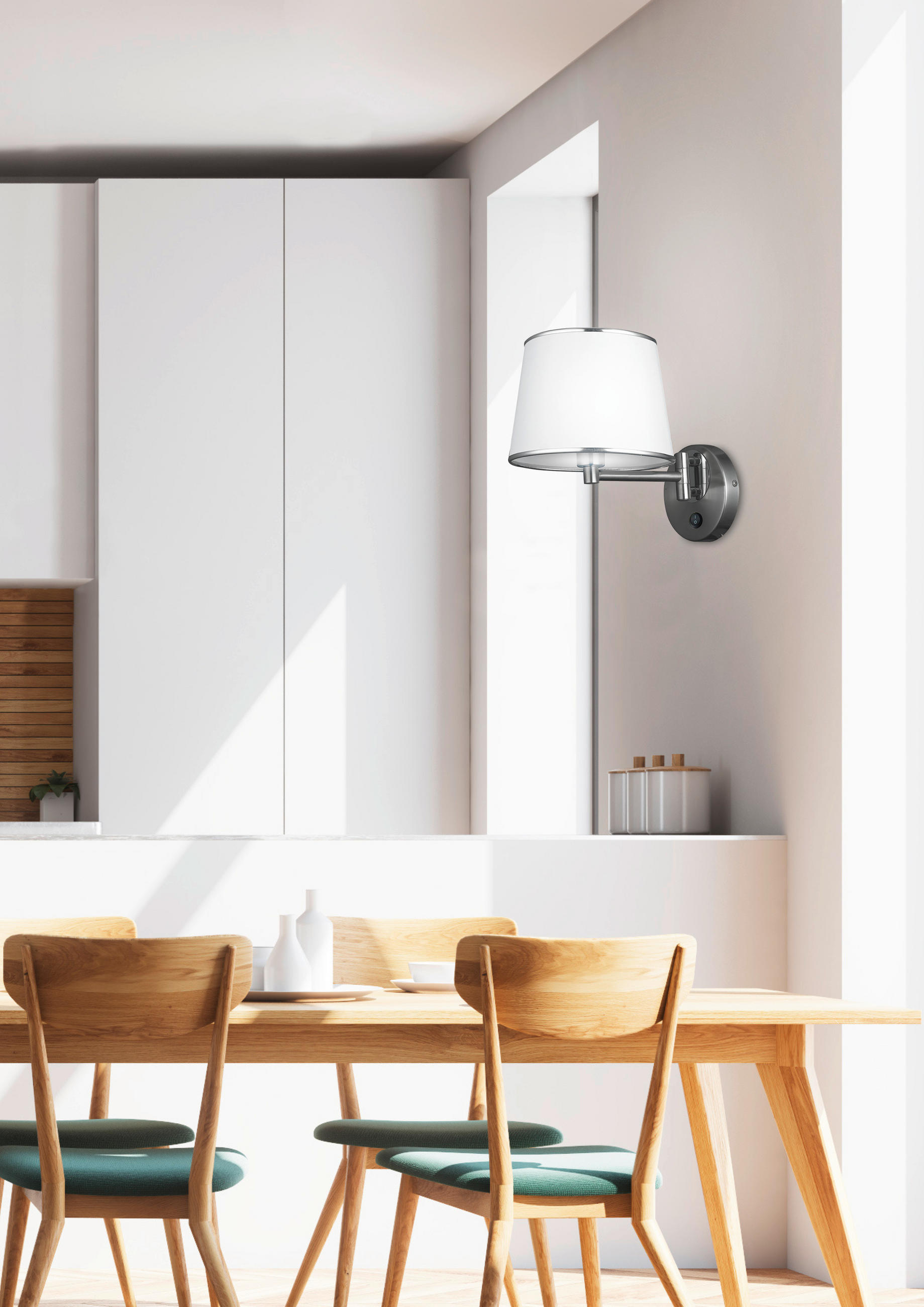 VÄGGLAMPA Ibis 20/29/25 cm   - kromfärg, Klassisk, metall/plast (20/29/25cm)