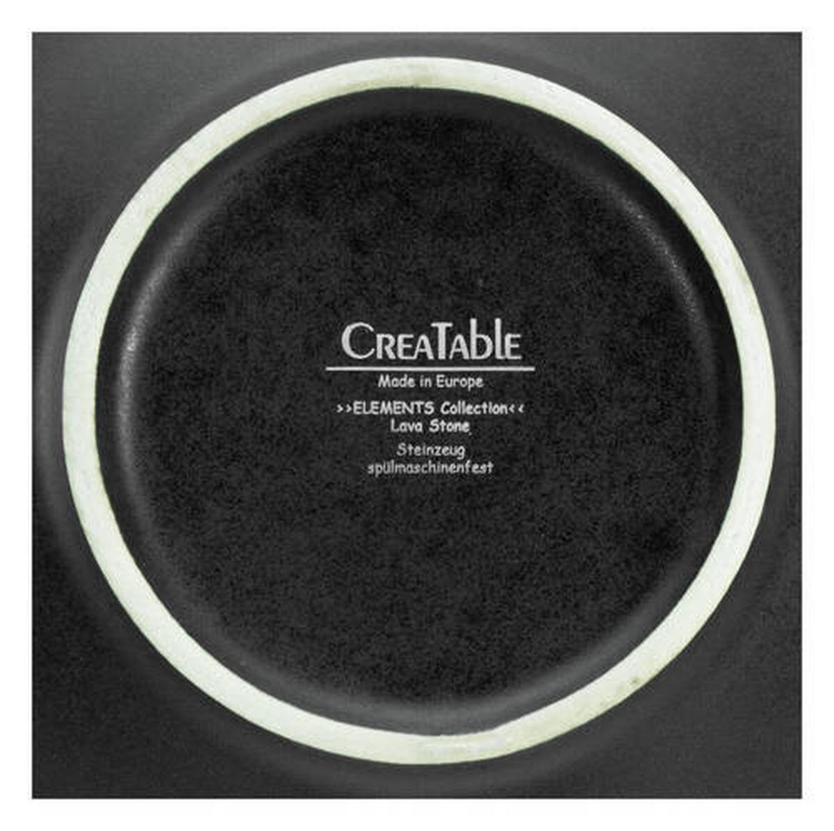 PASTATELLERSET Steinzeug  - Schwarz, Trend, Keramik (27cm) - Creatable