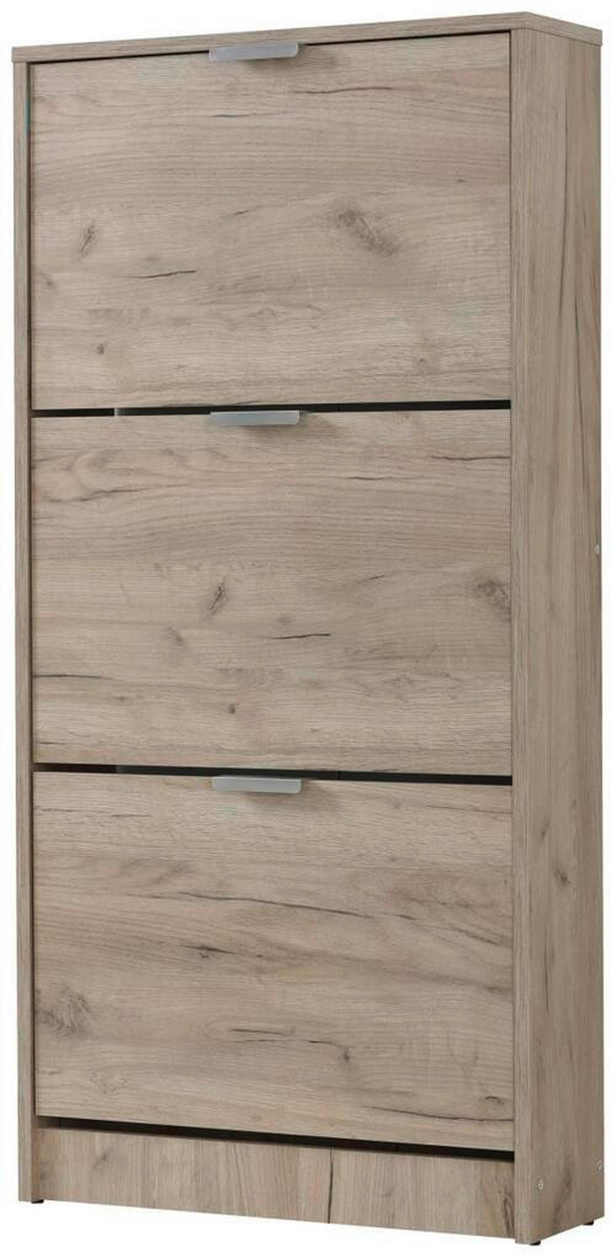 BILLENŐS CIPŐSSZEKRÉNY 58/119/18 cm  - tölgyfa, Basics, faalapú anyag (58/119/18cm) - Boxxx