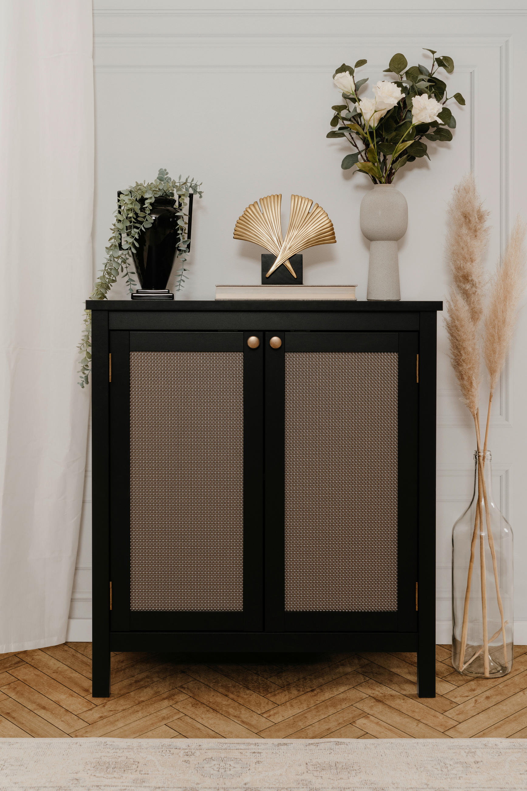 KOMMODE  in 80/90/40 cm  - Messingfarben/Schwarz, Trend, Holzwerkstoff/Metall (80/90/40cm) - MID.YOU
