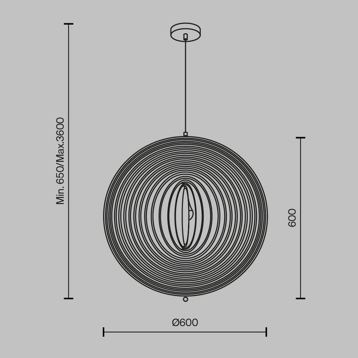 PENDELLEUCHTE 60/72,5 cm  - Schwarz, MODERN, Metall (60/72,5cm) - MAYTONI