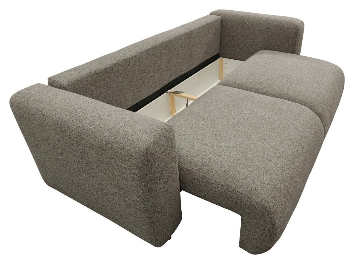 SCHLAFSOFA Flachgewebe Braun  inkl.  - Schwarz/Braun, MODERN, Kunststoff/Textil (248/94/109cm) - Carryhome