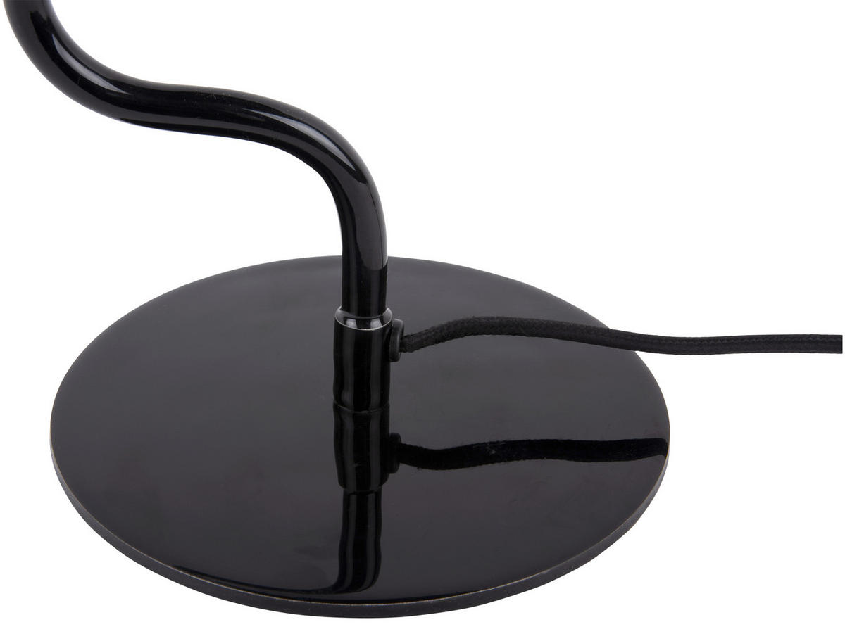 TISCHLEUCHTE Twist 31/54/31 cm   - Schwarz Hochglanz, KONVENTIONELL, Metall (31/54/31cm) - Leitmotiv