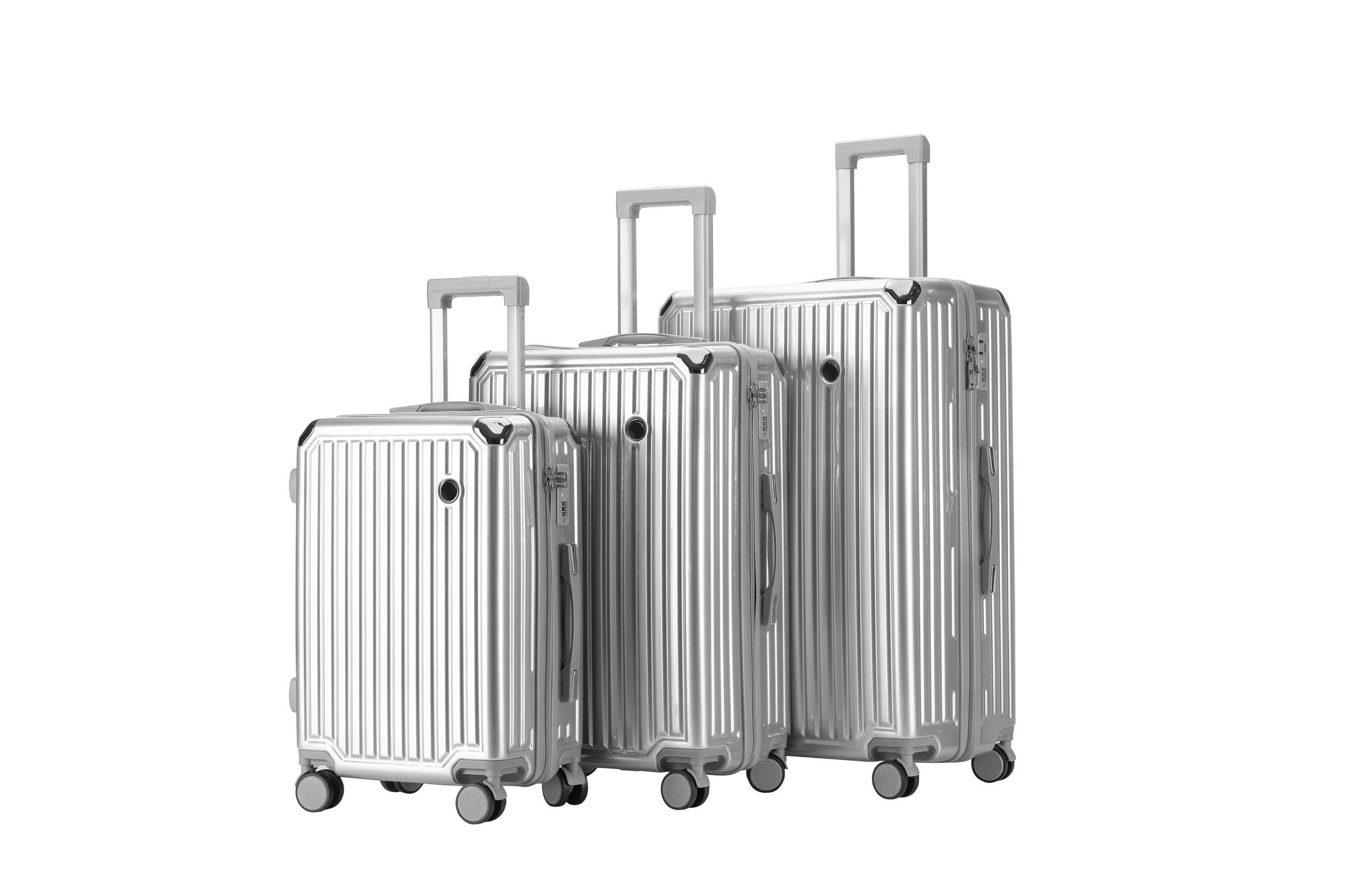 SET VALIZE DE CĂLĂTORIE - argintiu, Design, plastic/metal - Novel