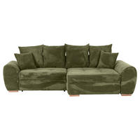 ECKSOFA  in Cord Olivgrün  - Eichefarben/Olivgrün, KONVENTIONELL, Holz/Textil (276/177cm) - Carryhome