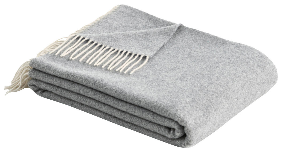 PLÉD, vlna, 150/200 cm - sivá, Basics, textil (150/200cm) - Bugatti