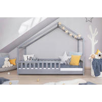 HAUSBETT Absturzsicherung, Rollrost 100/200 cm  in Hellgrau  - Hellgrau/Naturfarben, MODERN, Holz (100/200cm) - MID.YOU