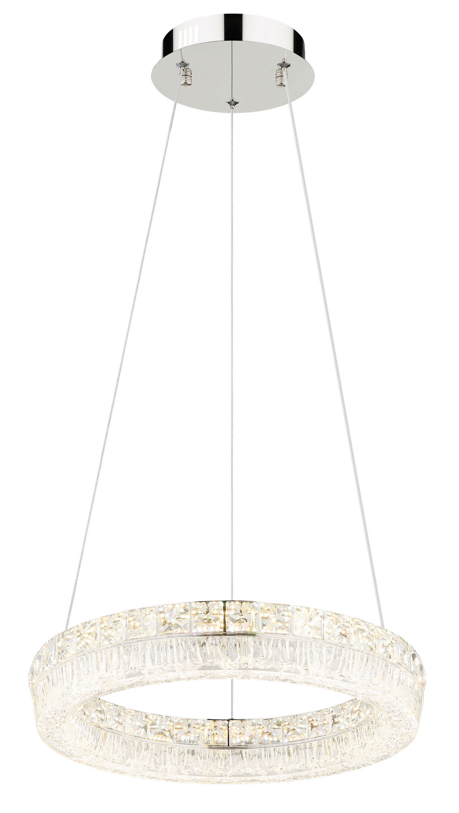 LED-HÄNGELEUCHTE 40/120 cm  - Klar/Chromfarben, KONVENTIONELL, Glas/Kunststoff (40/120cm) - Globo