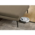 ECKSOFA in Echtleder Beige  310/180 cm  - Beige/Schwarz, Design, Leder/Metall (310/180cm) - Dieter Knoll