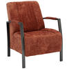 SESSEL Teddystoff Rotbraun    - Rotbraun/Schwarz, Design, Textil/Metall (65/83/80cm) - Ambia Home