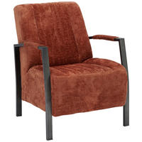 FOTEL - vörösesbarna/fekete, Design, textil/fém (65/83/80cm) - Ambia Home
