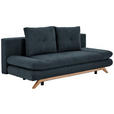 SCHLAFSOFA Flachgewebe Dunkelgrau  - Dunkelgrau/Buchefarben, KONVENTIONELL, Holz/Textil (205/86/94cm) - Carryhome