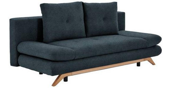 SCHLAFSOFA Flachgewebe Dunkelgrau  - Dunkelgrau/Buchefarben, KONVENTIONELL, Holz/Textil (205/86/94cm) - Carryhome