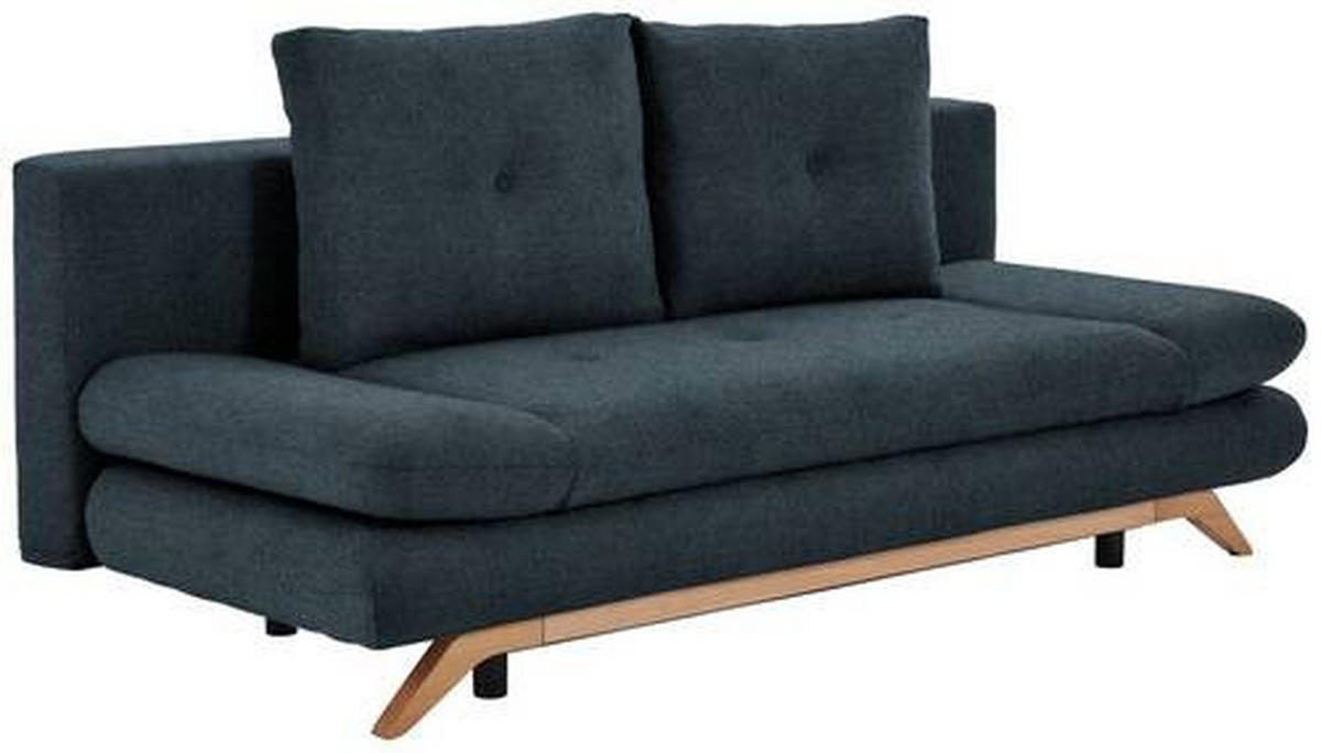 KANAPÉÁGY textil sötétszürke  - bükkszínű/sötétszürke, Konventionell, textil/fa (205/86/94cm) - Carryhome