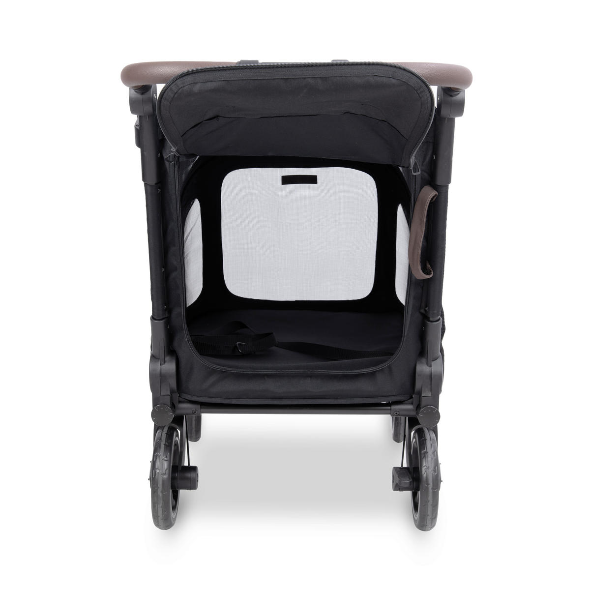 TIER-BUGGY PFM Pet Medium Premium Flat Fold Stroller  - Schwarz, Basics, Kunststoff/Textil (70,6/55/106,70cm) - WONDERFOLD