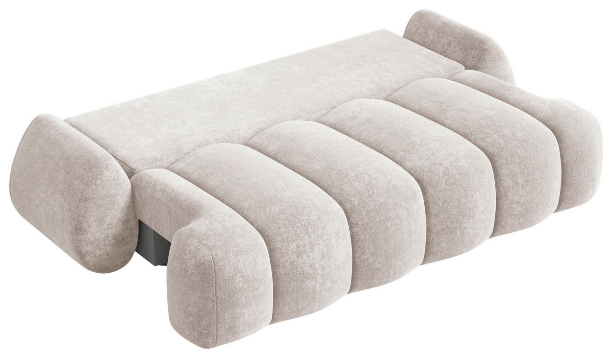 SCHLAFSOFA Hellbraun  - Hellbraun/Schwarz, Design, Kunststoff/Textil (270/103/113cm) - MID.YOU