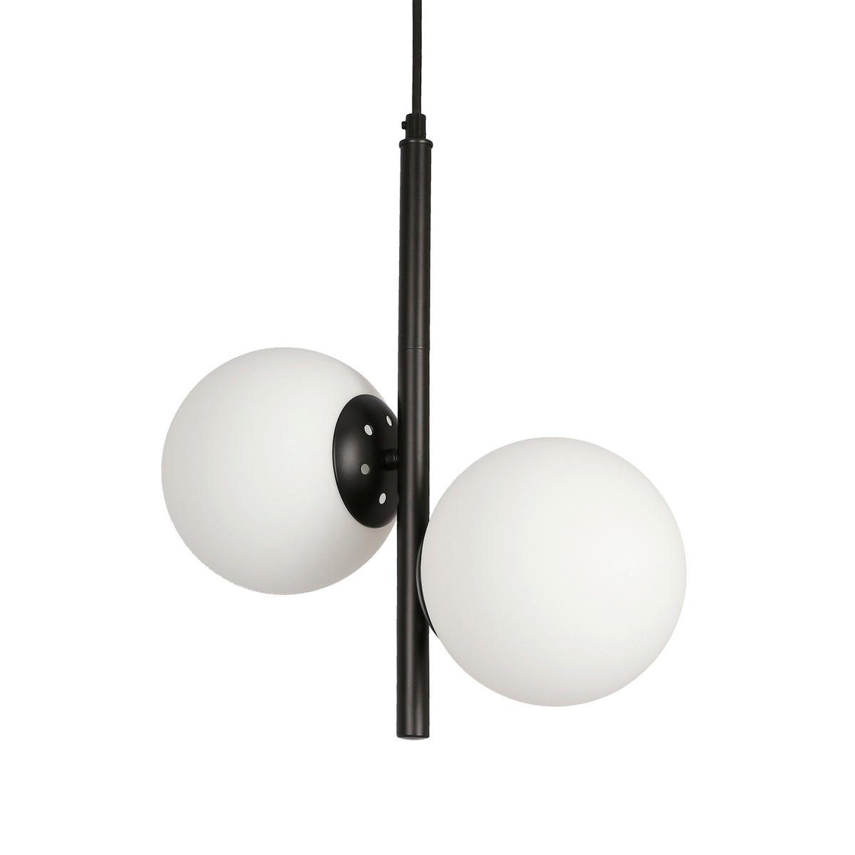 HÄNGLAMPA Duo 32.5/15/115 cm  - vit/svart, Basics, metall (32.5/15/115cm)