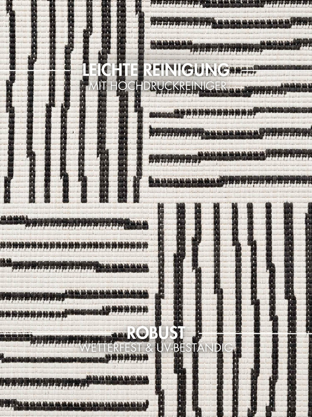 FLACHWEBETEPPICH 160/230 cm Haringey Schwarz, Weiß  - Schwarz/Weiß, Design, Kunststoff (160/230cm)