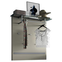 GARDEROBENPANEEL  in 95/104/29 cm  - Taupe/Alufarben, Design, Glas/Holzwerkstoff (95/104/29cm) - Dieter Knoll