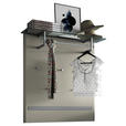 GARDEROBENPANEEL  in 95/104/29 cm  - Taupe/Alufarben, Design, Glas/Holzwerkstoff (95/104/29cm) - Dieter Knoll