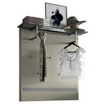 GARDEROBENPANEEL  in 95/104/29 cm  - Taupe/Alufarben, Design, Glas/Holzwerkstoff (95/104/29cm) - Dieter Knoll