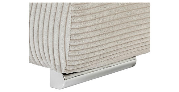 WOHNLANDSCHAFT in Cord Naturfarben  - Chromfarben/Naturfarben, KONVENTIONELL, Kunststoff/Textil (180/376/180cm) - Carryhome