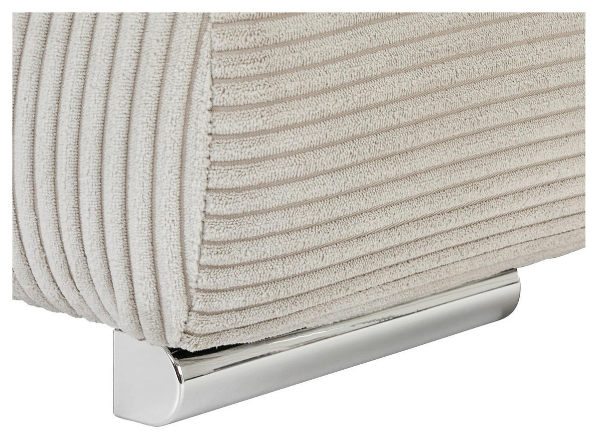 WOHNLANDSCHAFT in Cord Naturfarben  - Chromfarben/Naturfarben, KONVENTIONELL, Kunststoff/Textil (180/376/180cm) - Carryhome