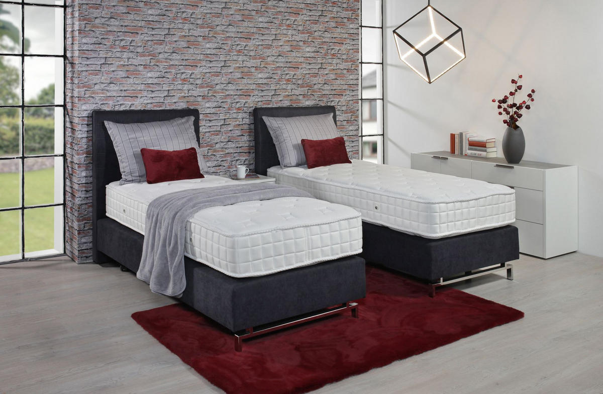 BOXSPRING KREVET 90/200 cm     siva  - siva/crna, Moderno (90/200cm) - Hom`in