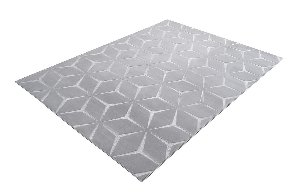 LÄUFER 80/150 cm Calma  - Silberfarben, Basics, Textil (80/150cm) - Kayoom