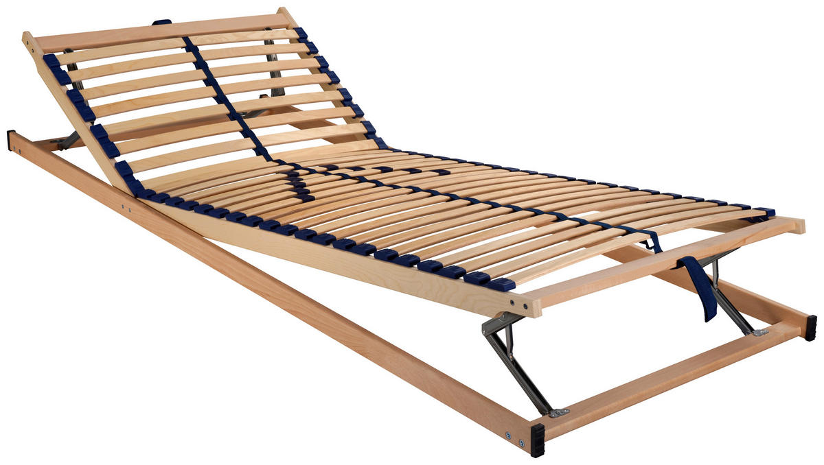 LATTENROST 80/200 cm Kopfteil, Fußteil, Mittelzone verstellbar, Birke  - Birkefarben, Basics, Holz/Kunststoff (80/200cm) - Sleeptex