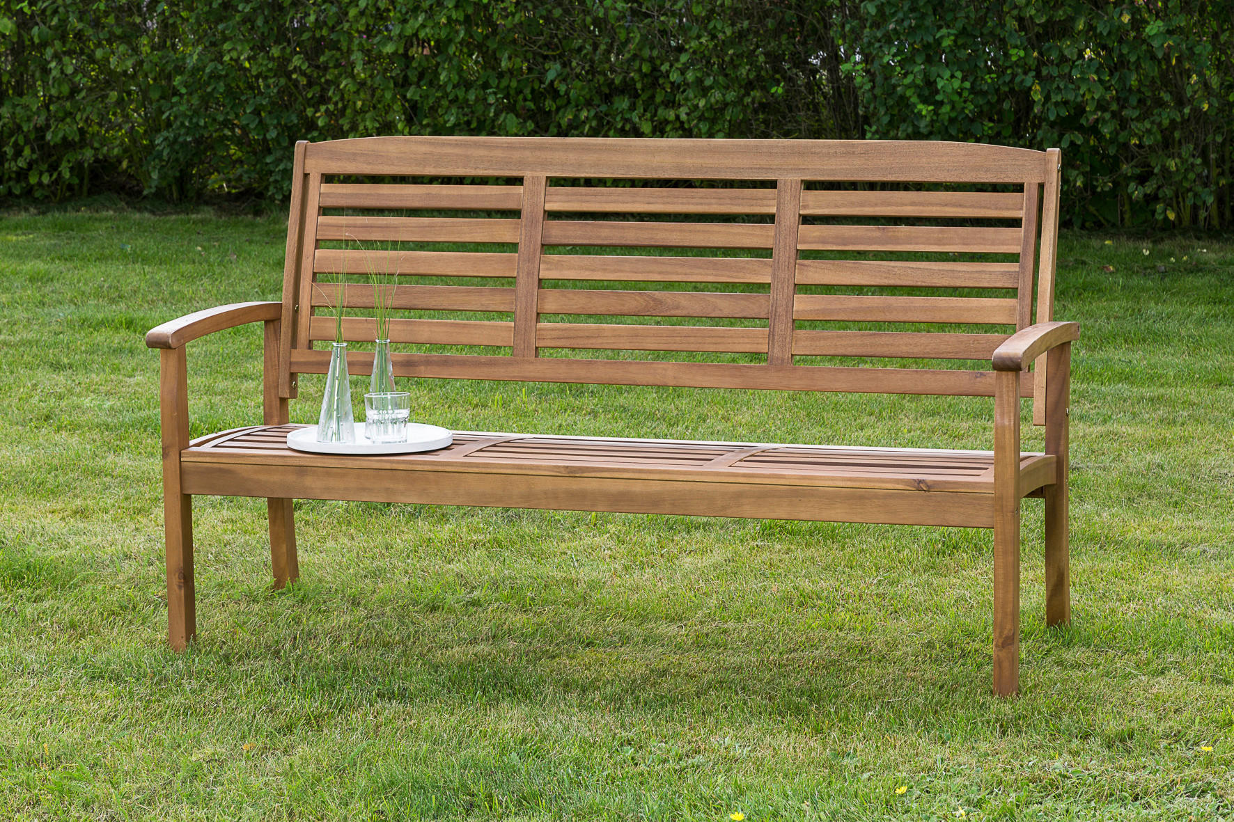 GARTENBANK 161/92/62 cm Akazie   - Akaziefarben, ROMANTIK / LANDHAUS, Holz (161/92/62cm) - Gardenson