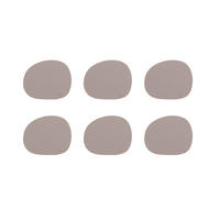 GLASUNTERSETZER 6-teilig  - Hellrosa, Basics, Leder (10/12cm) - Aida