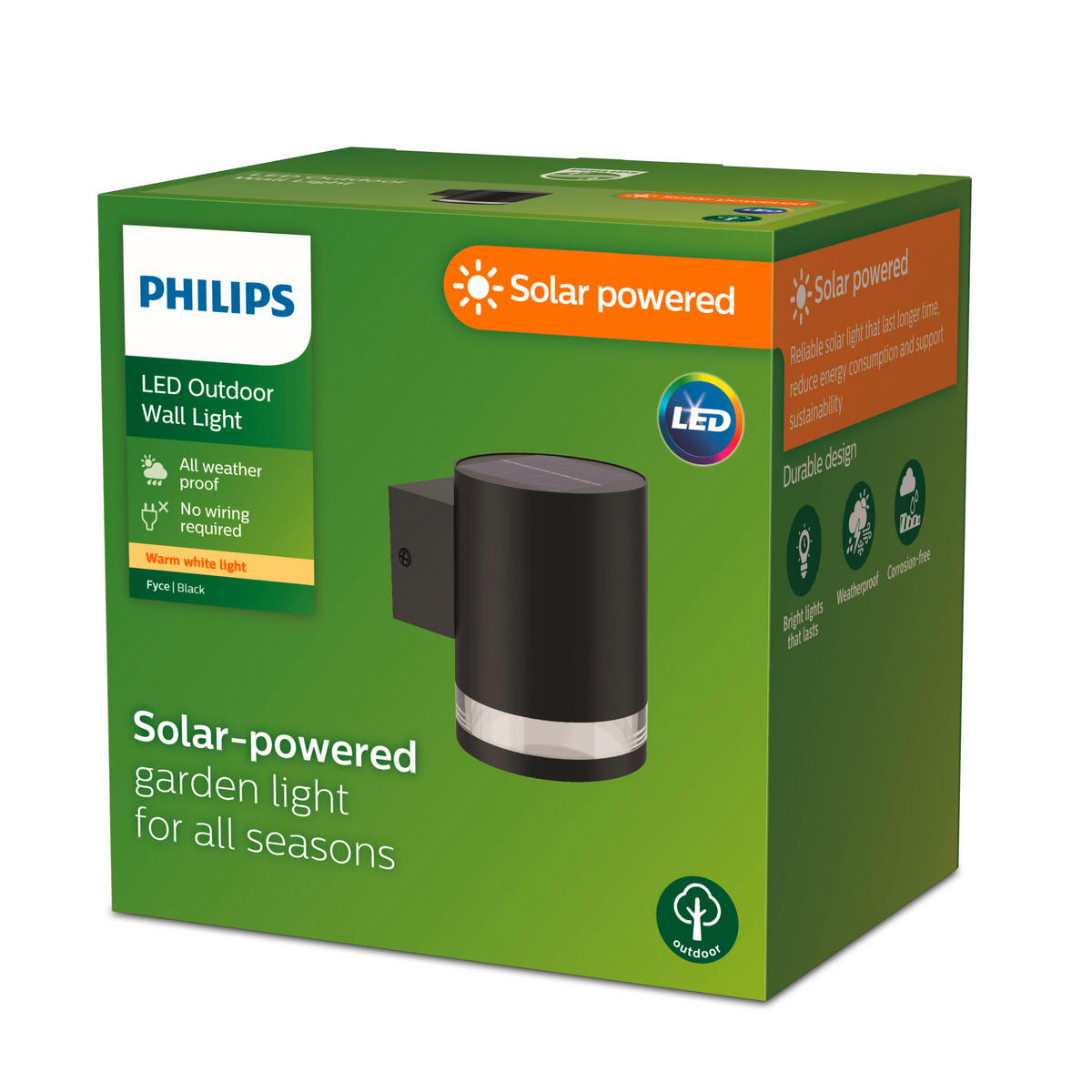 SOLARLEUCHTE 9/12.2/12.1 cm   - Schwarz, KONVENTIONELL, Kunststoff (9/12.2/12.1cm) - Philips