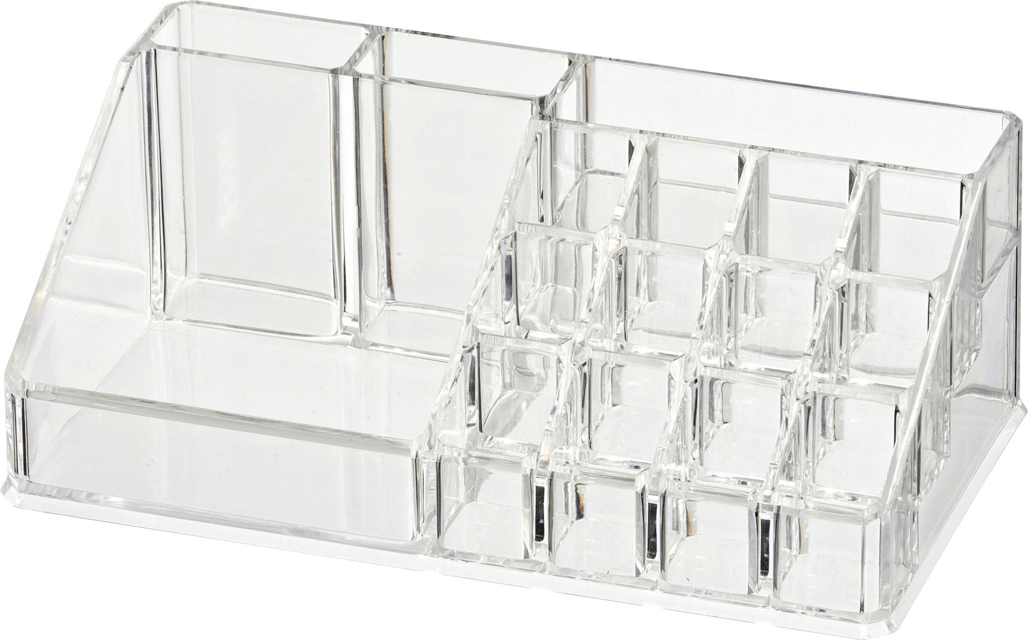 ORGANIZÉR NA KOZMETIKU priehľadné - priehľadné, Basics, plast (9/6,5/9cm)