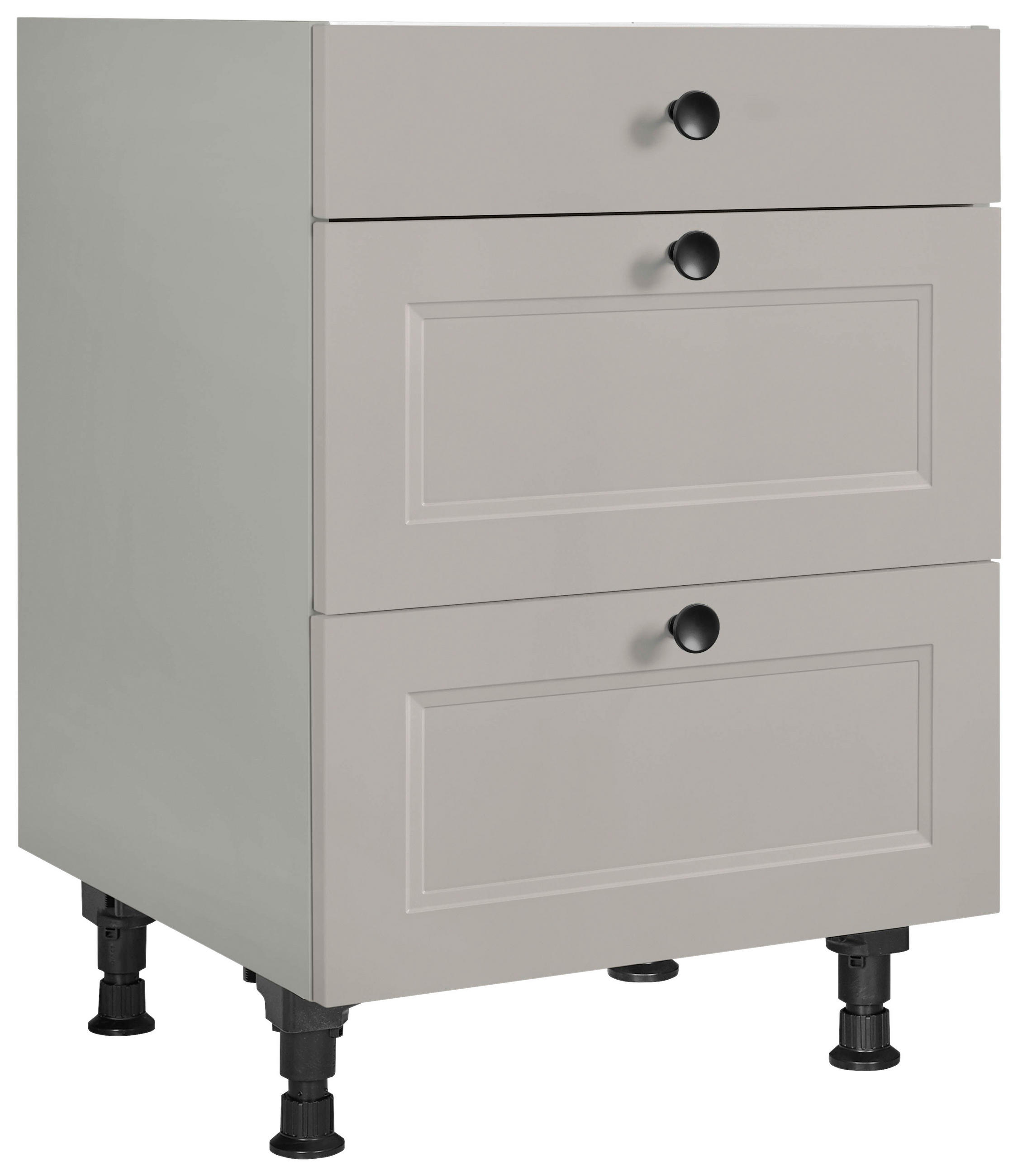 KOCHFELDUMBAUSCHRANK 60/87/56 cm  in Grau  - Schwarz/Grau, MODERN, Holzwerkstoff/Metall (60/87/56cm) - Nobilia