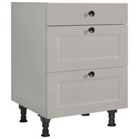 KOCHFELDUMBAUSCHRANK 60/87/56 cm  in Grau  - Schwarz/Grau, MODERN, Holzwerkstoff/Metall (60/87/56cm) - Nobilia